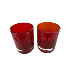 Set Of 2 Ruby Red Schott Zwiesel red tumblers 4.4" Tall
